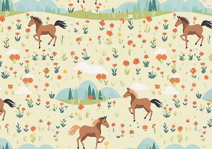 Prairie Horses, Amber Acres - Motorised Roman Blind - Image 7